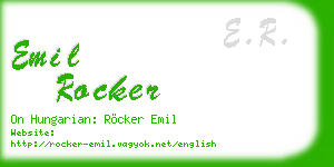emil rocker business card