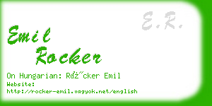 emil rocker business card